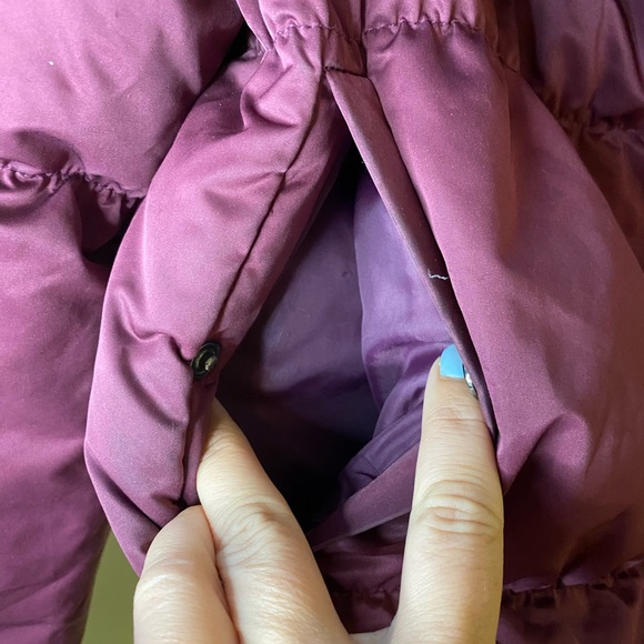 Theory Coat Size Small Cropped Puffer Purple - Picture 7 of 10